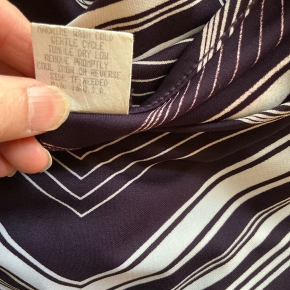 Vtg Y2K chevron belted top - Picture 3 of 8